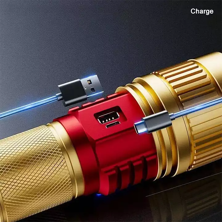 【SG-G400】🔥Last Day Promotion 80% OFF🔥LED Rechargeable Tactical Laser Zoom Flashlight